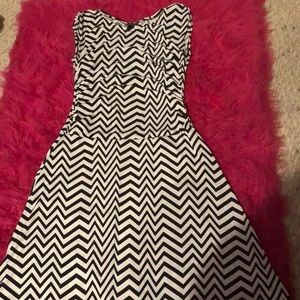 Black and White Chevron Dress